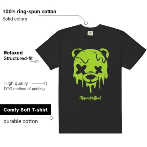 Foamposite Volt Black Air One Matching Tee - Drippy Bear Graphic - Additional View - Foamposite Volt Black Air One Matching Tee
