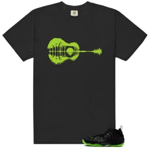 Guitar Shirt for Foamposite Volt Black Air One Sneaker - Foamposite Volt Black Air One Matching T-Shirt
