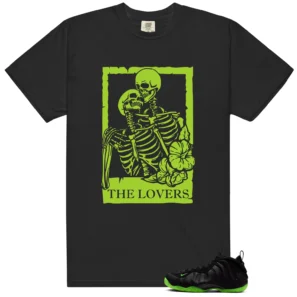 Lovers Tee for Foamposite Volt Black Air One Sneakers - Foamposite Volt Black Air One Matching T-Shirt