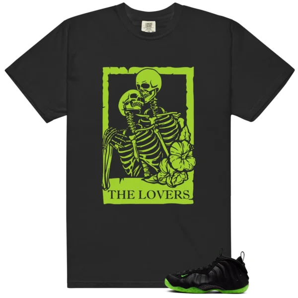 Lovers Tee for Foamposite Volt Black Air One Sneakers - Foamposite Volt Black Air One Matching T-Shirt