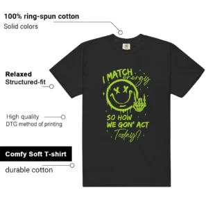 Foamposite Volt Black Air One Matching Tee Shirt - Match Energy - Additional View - Foamposite Volt Black Air One Matching Tee