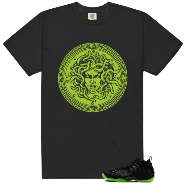 Medusa Tee for Foamposite Volt Black Air One Kicks - Foamposite Volt Black Air One Matching T-Shirt