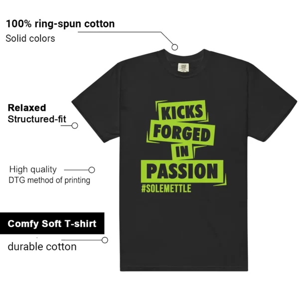 Passion Kicks Tee - Perfect Match for Foamposite Volt Black Air One - Additional View - Foamposite Volt Black Air One Matching Tee