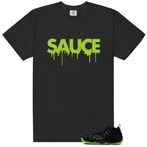 Sauce Tee to Match Your Foamposite Volt Black Air One - Foamposite Volt Black Air One Matching T-Shirt