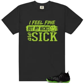 Foamposite Volt Black Air One Match: Sick Kicks Shirt - Foamposite Volt Black Air One Matching T-Shirt