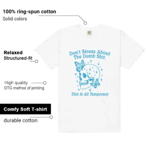 Style Jordan 1 UNC Reimagined With This Don't Stress TShirt Features
