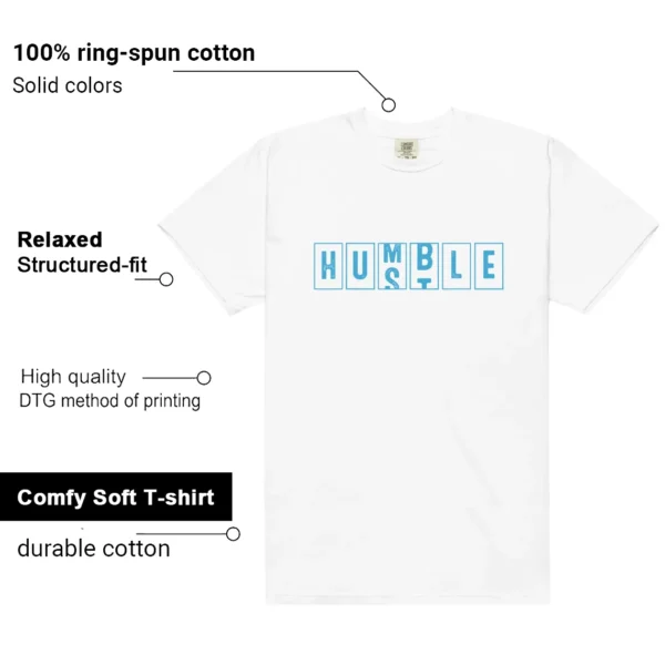 Jordan 1 UNC Reimagined - Hustle Humble T-Shirt Features