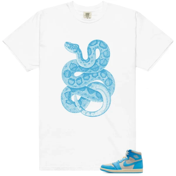 Python Snake Shirt for Jordan 1 UNC Reimagined Sneaker