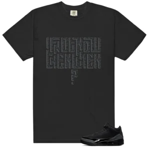 New Black Cat 3s 2025 Style T-shirt Motivational Graphic - New Black Cat 3s 2025 Matching T-Shirt