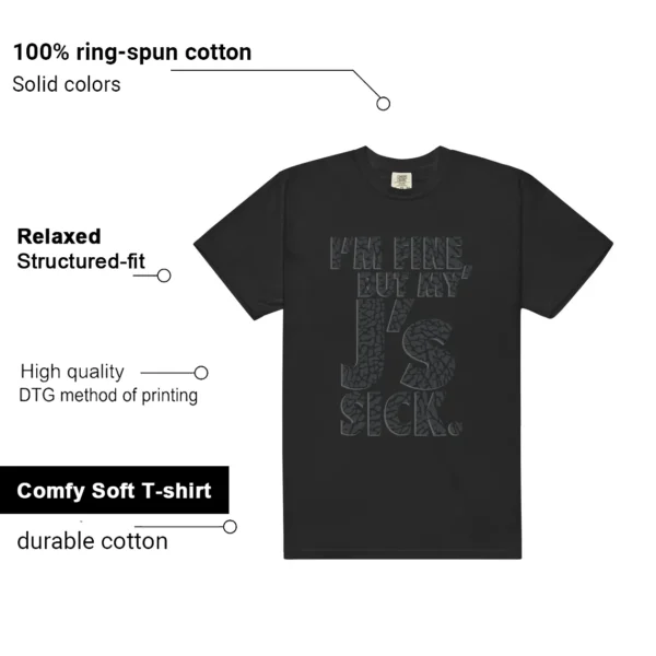 New Black Cat 3s 2025 Match | Sick J's Shirt - Additional View - New Black Cat 3s 2025 Matching Tee