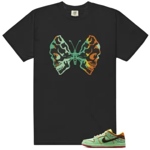 Butterfly Skulls Shirt for Nike SB Dunk Low Tourmaline Fans