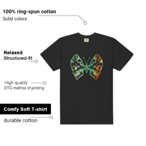 Butterfly Skulls Shirt for Nike SB Dunk Low Tourmaline Fans Features