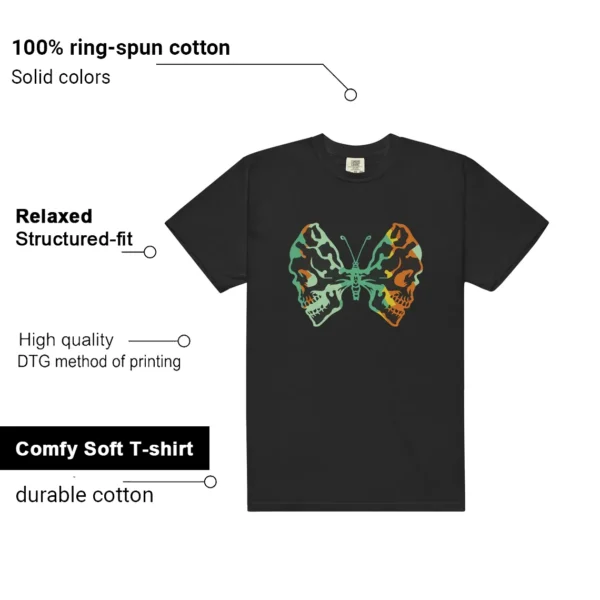 Butterfly Skulls Shirt for Nike SB Dunk Low Tourmaline Fans Features