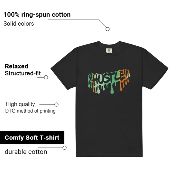 Hustle Drip Tee Matching Nike SB Dunk Low Tourmaline Features