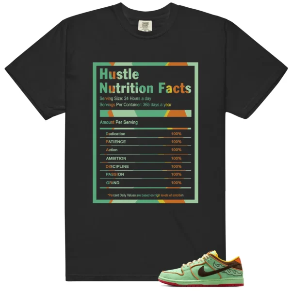 Hustle Facts: Motivational Graphic for Nike SB Dunk Low Tourmaline