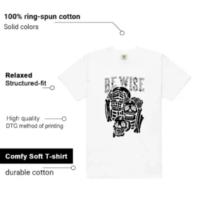 White Cement 4s 'Be Wise' Matching Shirt Features