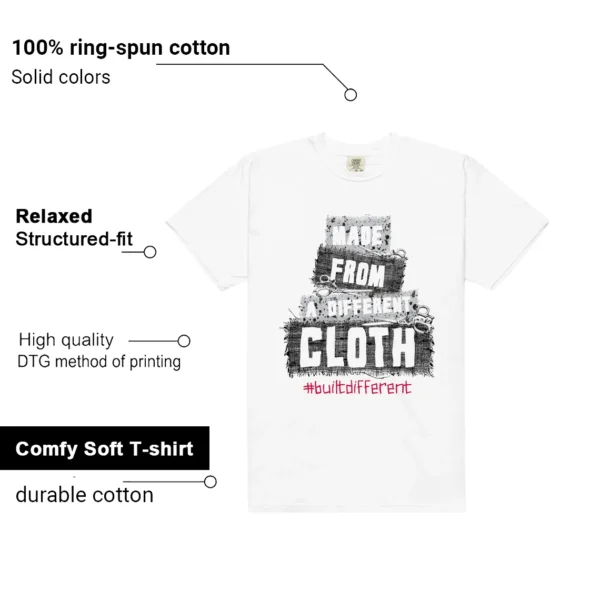 Built Different Tee for White Cement 4s Features