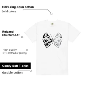 Butterfly Skulls Shirt for White Cement 4s Fans Features