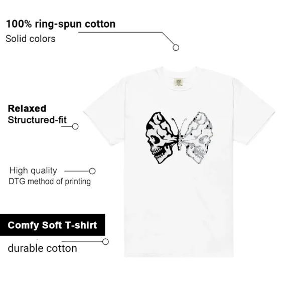 Butterfly Skulls Shirt for White Cement 4s Fans Features