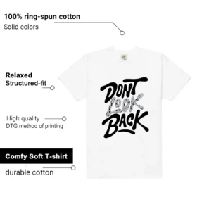 White Cement 4s Matching: Don't Look Back Shirt Features