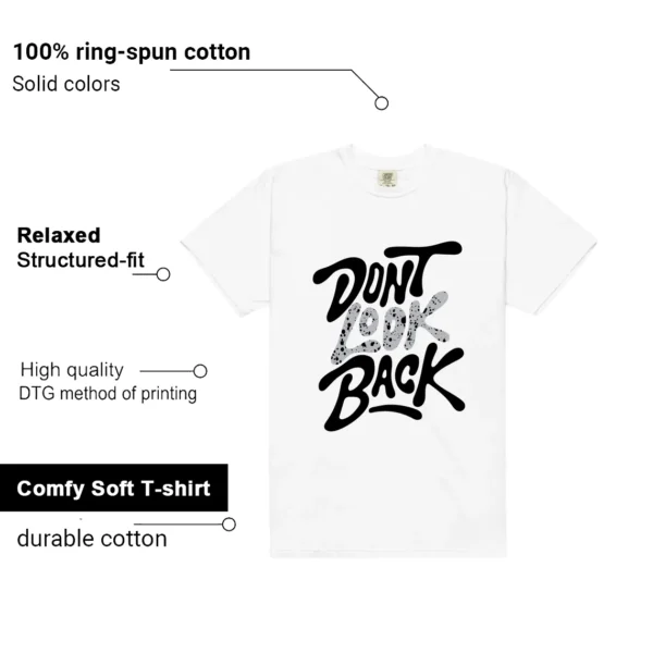 White Cement 4s Matching: Don't Look Back Shirt Features