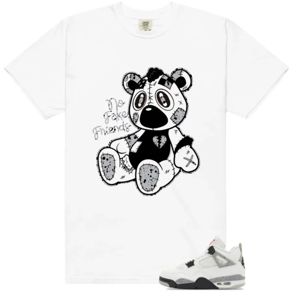 Fake Friends Tee for White Cement 4s Fans