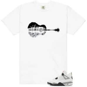 Guitar Shirt for White Cement 4s Sneaker
