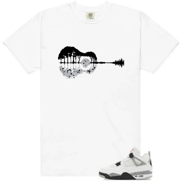 Guitar Shirt for White Cement 4s Sneaker