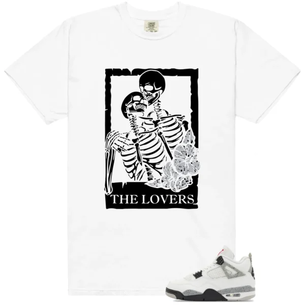 Lovers Tee for White Cement 4s Sneakers