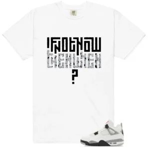 White Cement 4s Style T-shirt Motivational Graphic