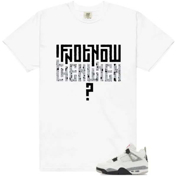 White Cement 4s Style T-shirt Motivational Graphic