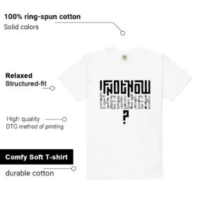 White Cement 4s Style T-shirt Motivational Graphic Features