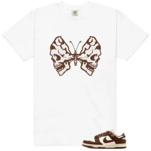 Cacao Wow Dunk Matching T-shirt Butterfly Skulls