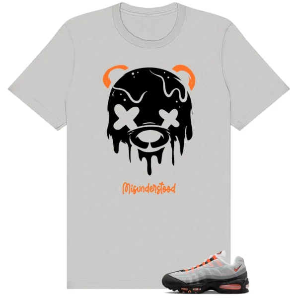 Air Max 95 OG Bright Mandarin Drippy Bear Tee | Cute Streetwear Graphics