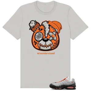 Air Max 95 OG Bright Mandarin Sneaker Matching Tee - Teddy Bear