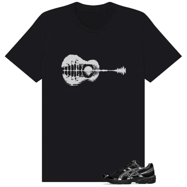 ASICS Gel-1130 Black Pure Silver Guitar Trees Tee | Music Meets Nature Streetwear