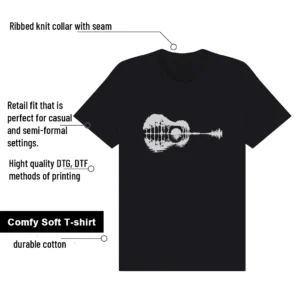ASICS Gel-1130 Black Pure Silver Guitar Trees Tee | Music Meets Nature Streetwear features