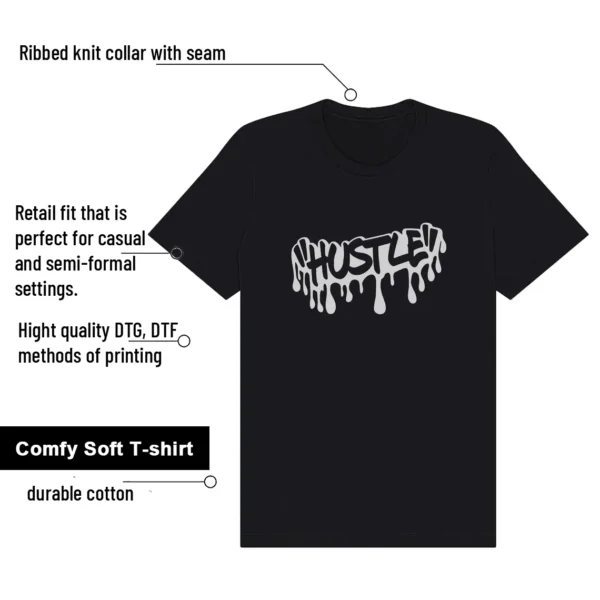ASICS Gel-1130 Black Pure Silver Hustle Drip Tee | Grind Mode Streetwear features