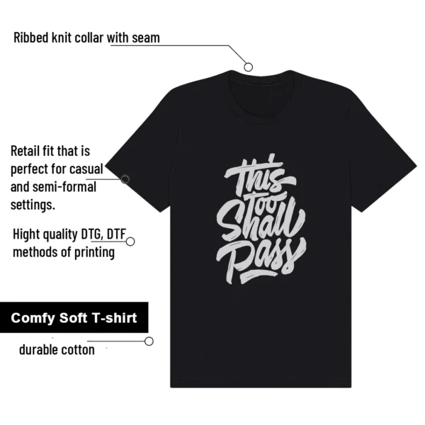 ASICS Gel-1130 Black Pure Silver Sneaker Tee This Too Shall Pass features