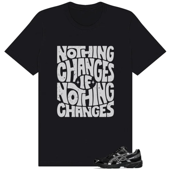 ASICS Gel-1130 Black Pure Silver Style: Nothing Changes Tee