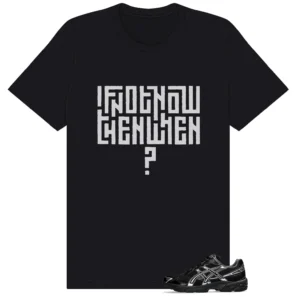 ASICS Gel-1130 Black Pure Silver Style T-shirt Motivational Graphic