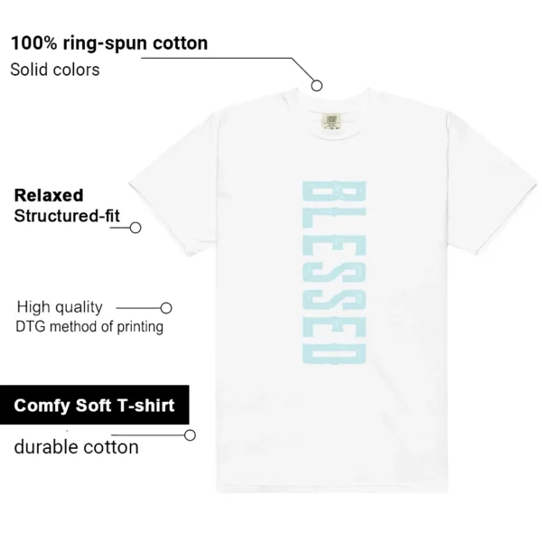 Blessed Tee | Nike Dunk Low Glacier Blue Match shirt features
