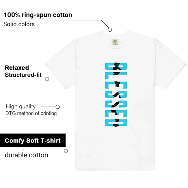Blessed Tee | Nike Dunk Next Nature N7 Dark Turquoise Match shirt features