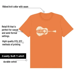Bright Ceramic and Sail Guitar Matching Tees features