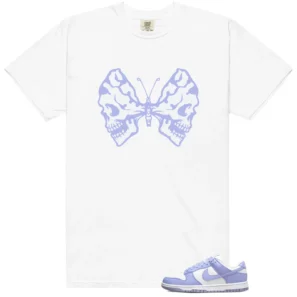 Butterfly Skulls Shirt for Nike Dunk Low Next Nature Lilac Fans