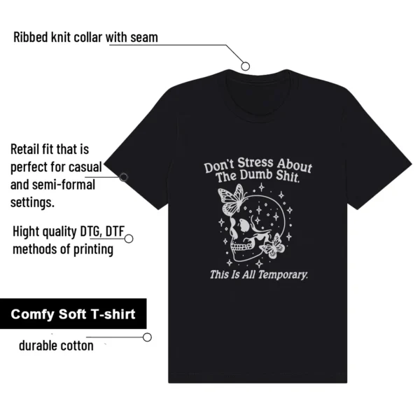 Don't Stress Tee to Match ASICS Gel-1130 Black Pure Silver | Chill Vibes Shirt features