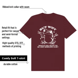 Dunk Low Bordeaux But Why Shirt features