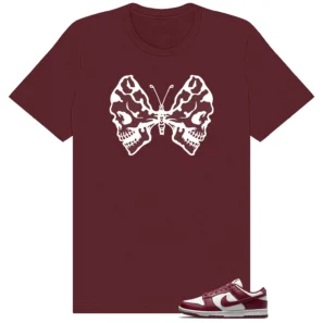 Dunk Low Bordeaux Butterfly Skulls Shirt