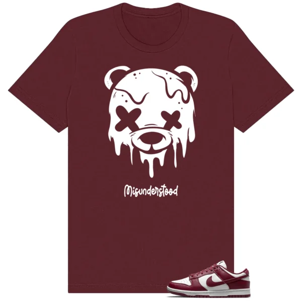 Dunk Low Bordeaux Drippy Bear Shirt