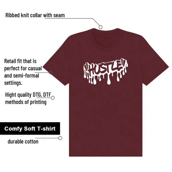 Dunk Low Bordeaux Hustle Drip Shirt features